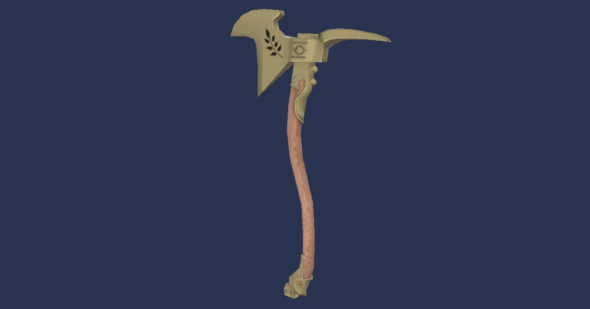 Deepgold Hatchet - 3D render