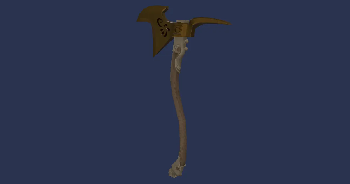 Bismuth Hatchet - 3D render