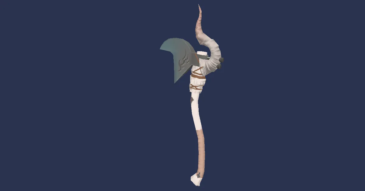 3D-Ansicht von Mythrit-Handbeil