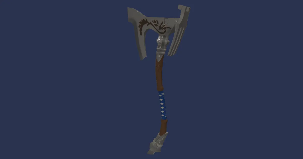 Titanium Hatchet - 3D render