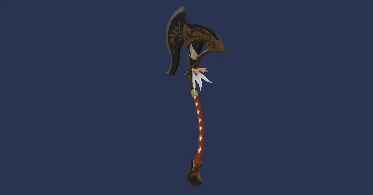 Blessed Fieldkeep's Hatchet - 3D render