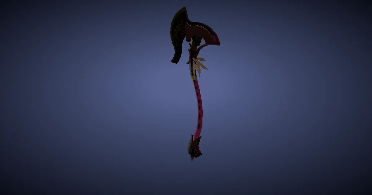 3D-Ansicht von Edelmithril-Handbeil