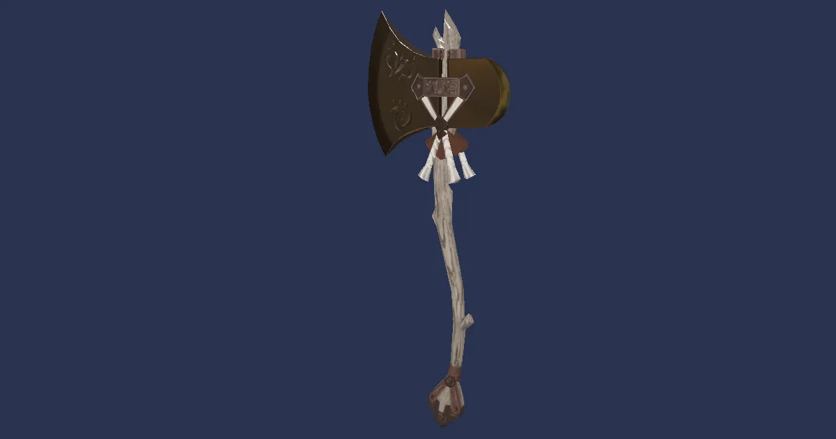 Resplendent Fieldfiend's Hatchet - 3D render