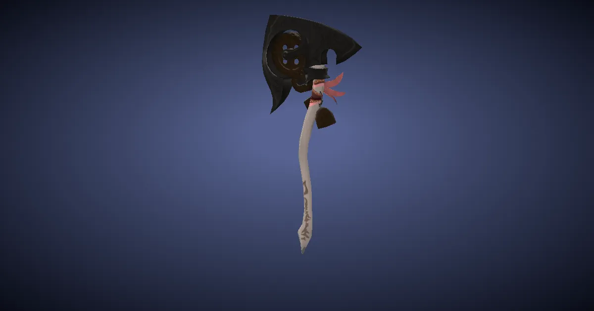 Titanium Gold Hatchet - 3D render