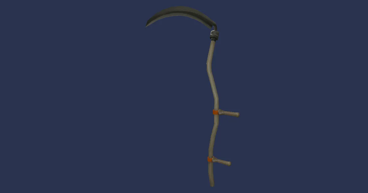 High Steel Scythe - 3D render
