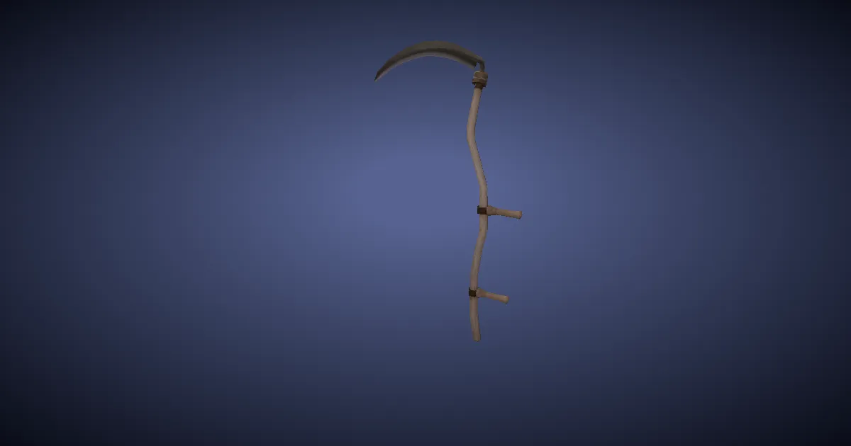 Bismuth Garden Scythe - 3D render