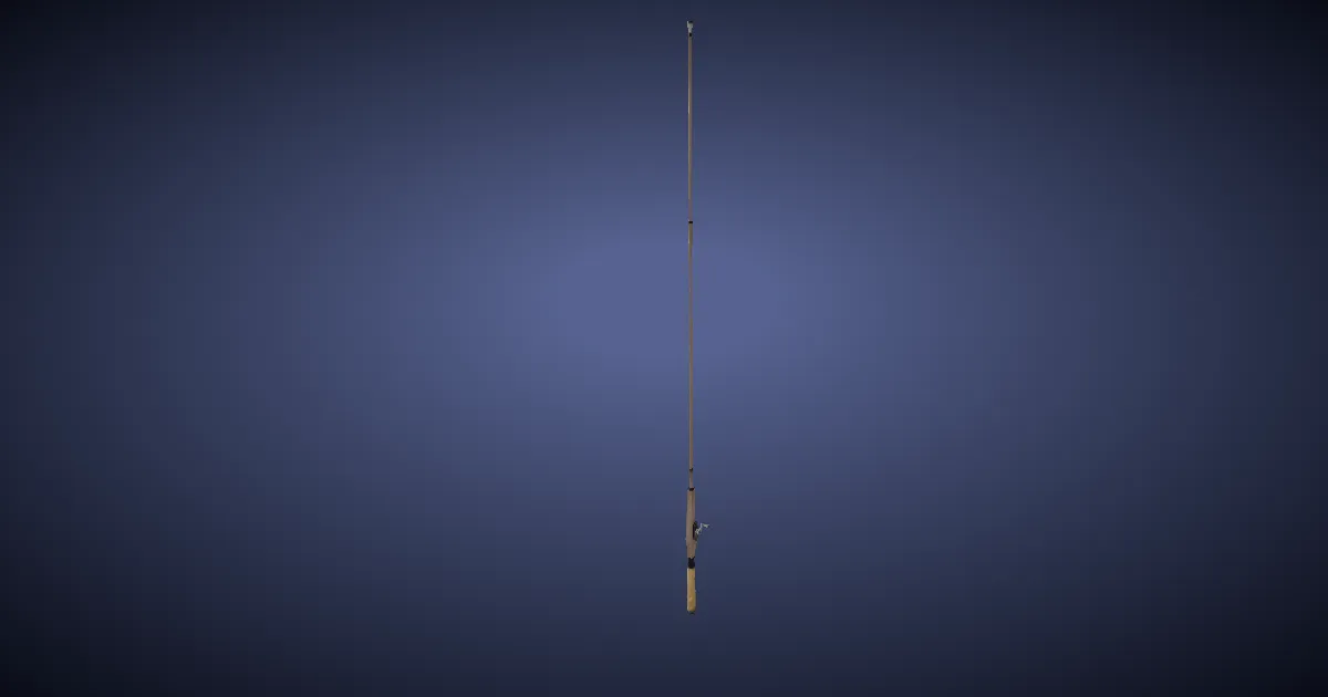 Elm Fishing Rod - 3D render