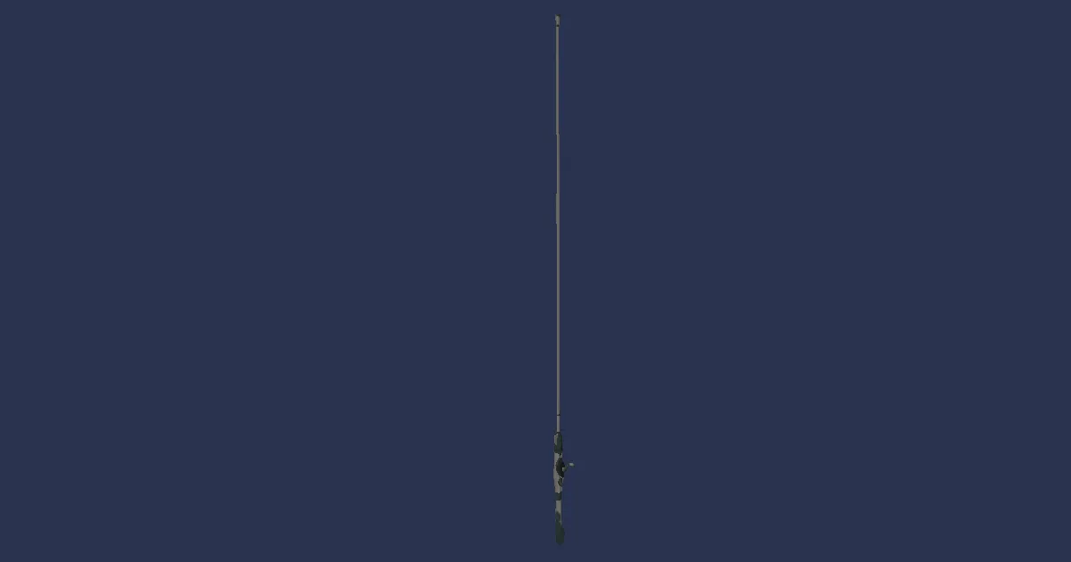 Rendu 3D de Canne à pêche en cèdre