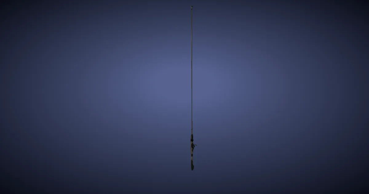 Cedar Fishing Rod - 3D render