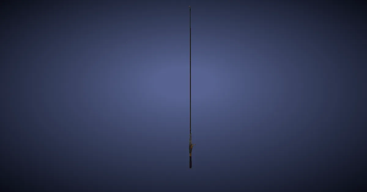 Rendu 3D de Canne à pêche en corne de moudsoud