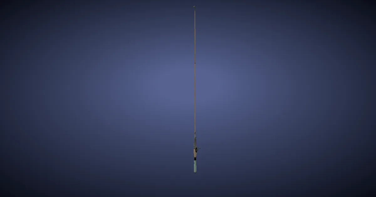 White Ash Fishing Rod - 3D render