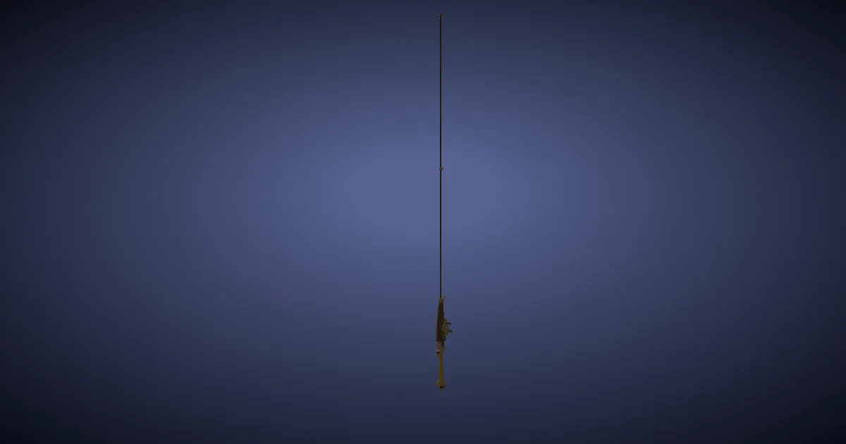 Rendu 3D de Canne à pêche alcyon