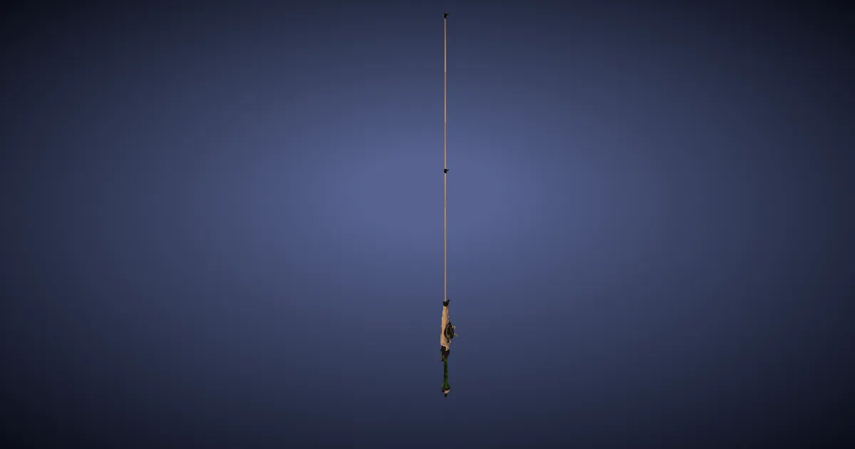 Horse Chestnut Fishing Rod - 3D render