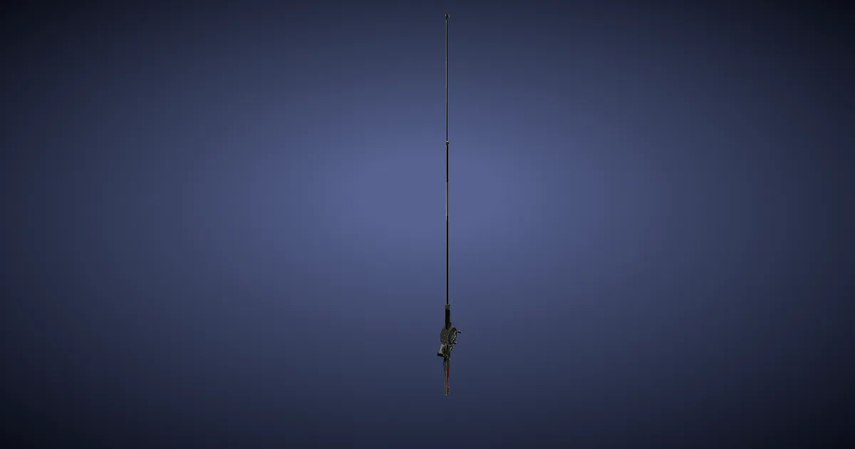 Dark Mahogany Fishing Rod - 3D render