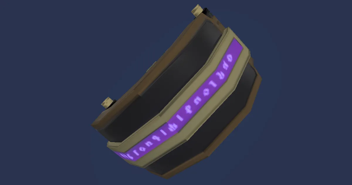 3D-Ansicht von Bismut-Armreif des Schlachtens