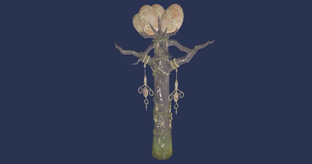 3D-Ansicht von Sylphen-Lampenbaum