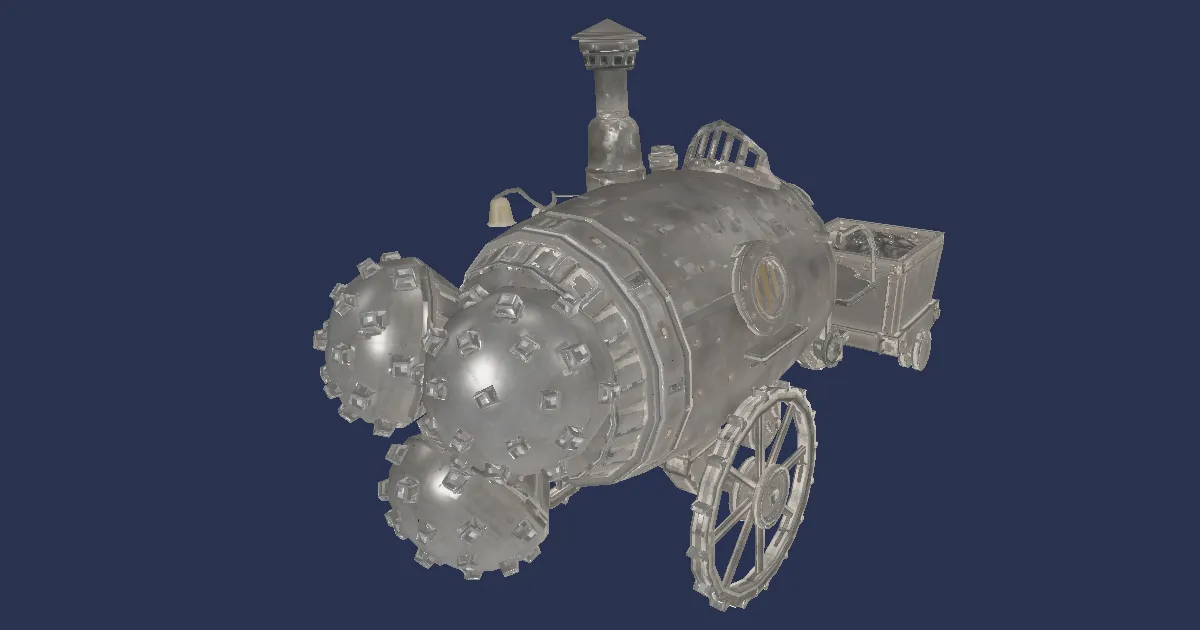 3D-Ansicht von Grabmaschine