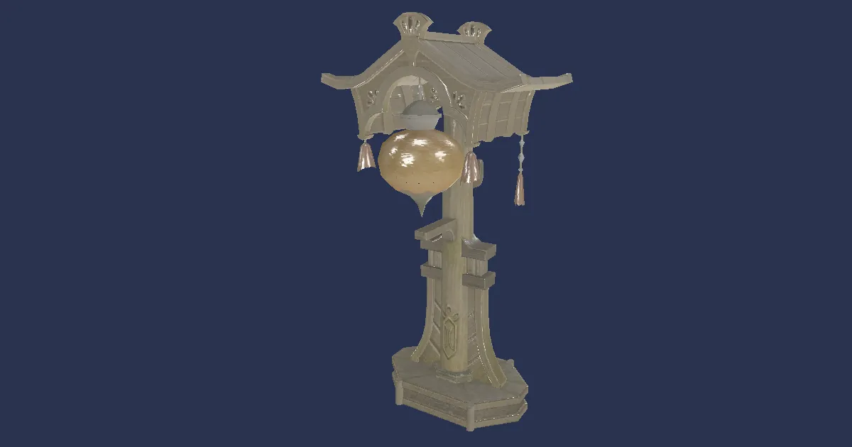 Moonfire Lantern - 3D render