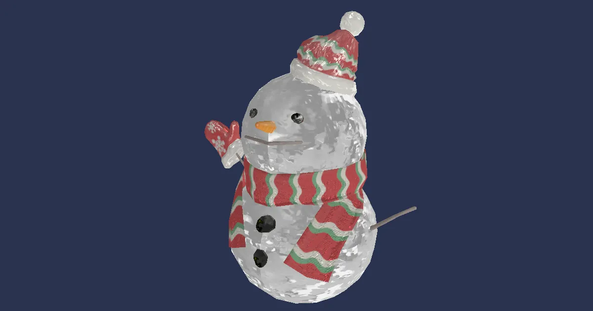 Snowman - 3D render