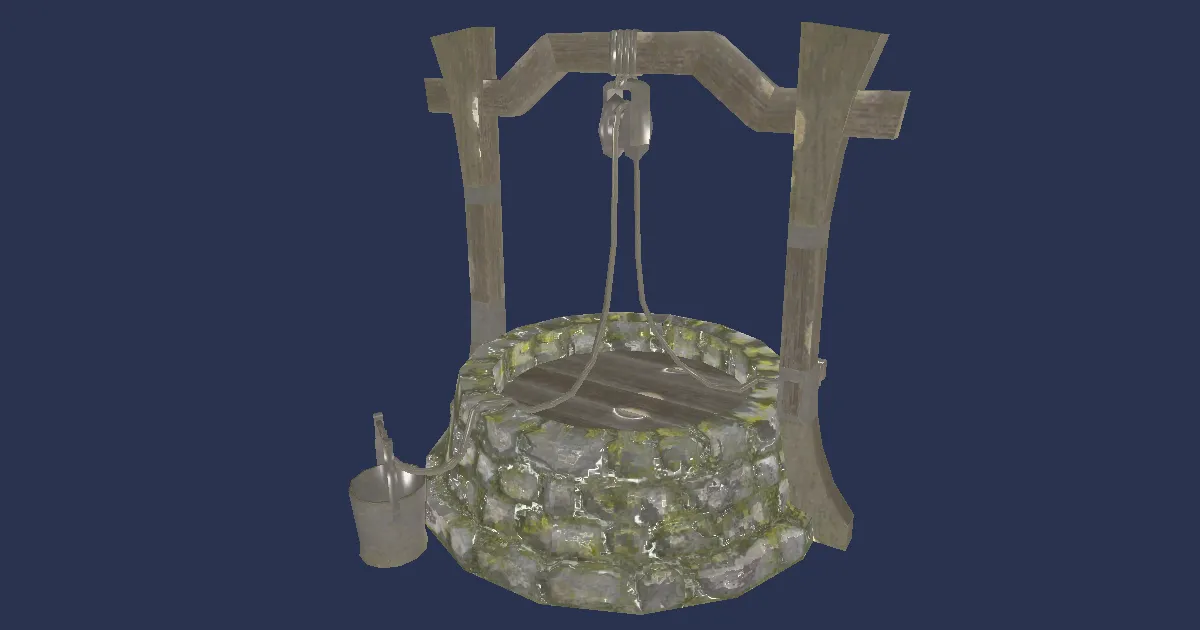 3D-Ansicht von Trockener Brunnen