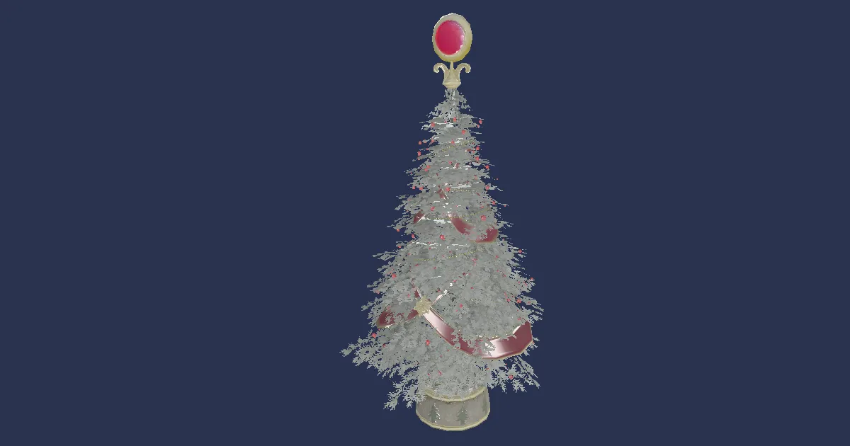 3D-Ansicht von Exklusiver Sternenlichtbaum mit Sonnenspitze
