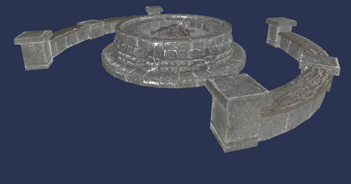 Cold Knight's Cookfire - 3D render