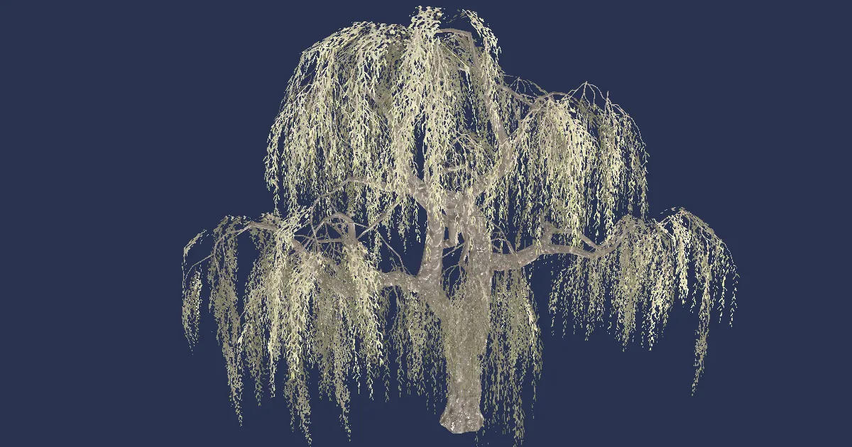 Far Eastern Willow - 3D render