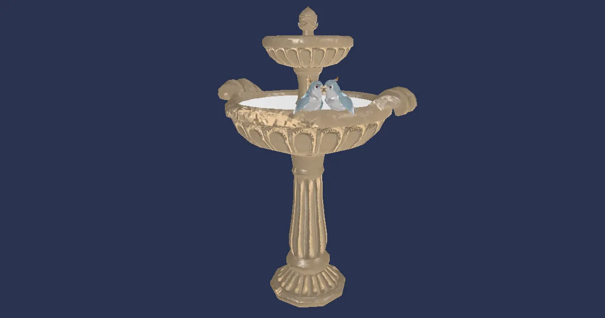 Birdbath - 3D render