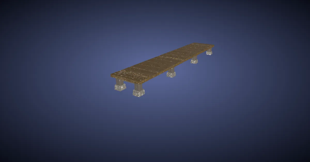 3D-Ansicht von Einfache Holzplanke
