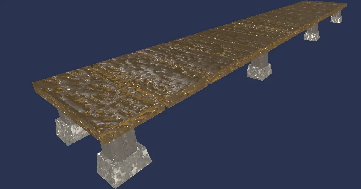 Wooden Footbridge - 3D render