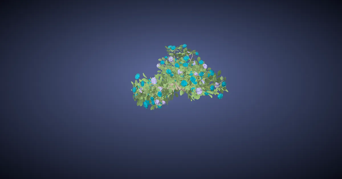 Plot of Hydrangeas - 3D render