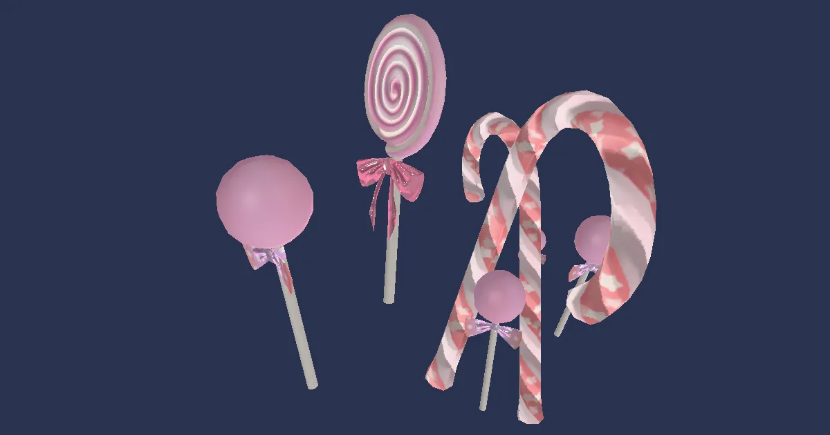 Sweet Lawn Ornaments - 3D render