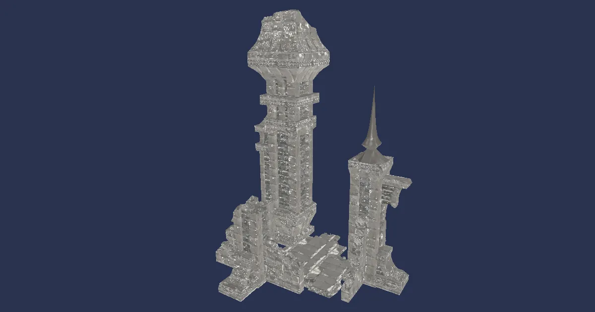 3D-Ansicht von Ishgarder Ruine