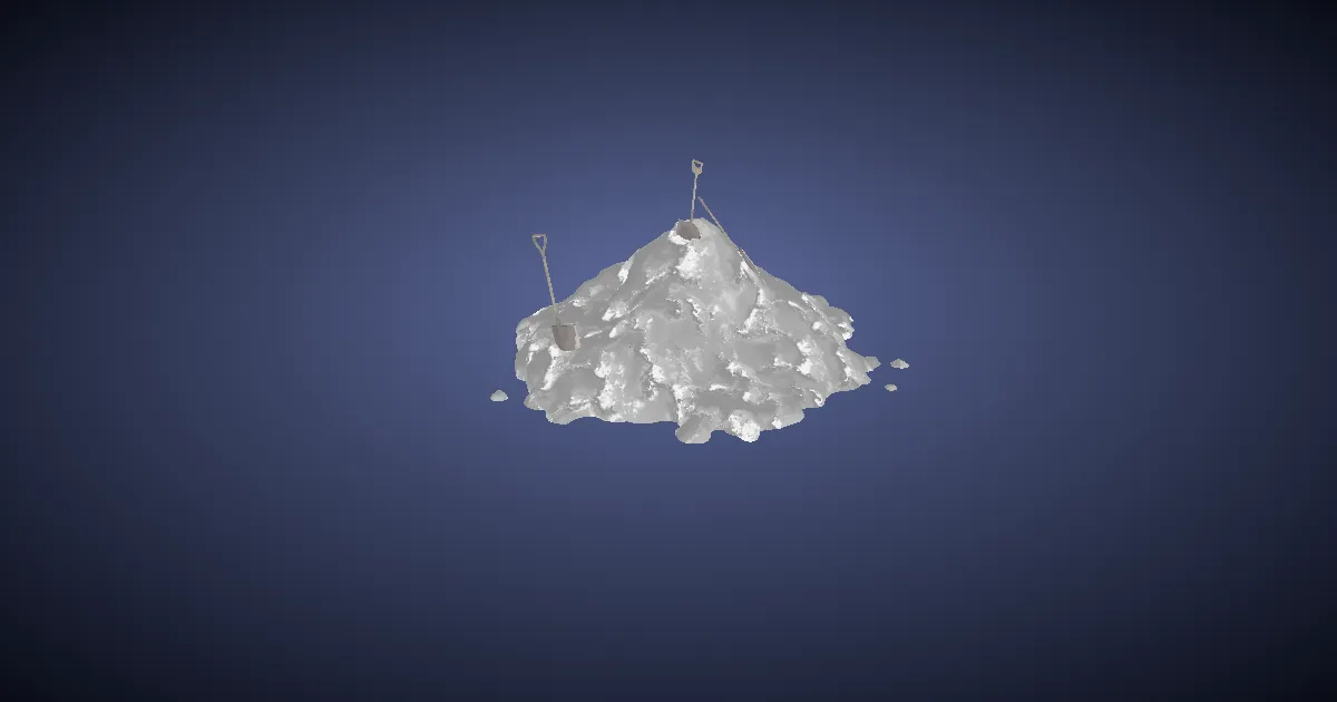Shoveled Snow - 3D render