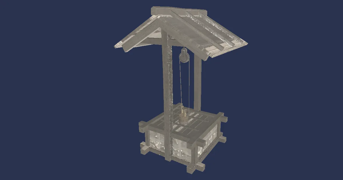 Far Eastern Well - 3D render