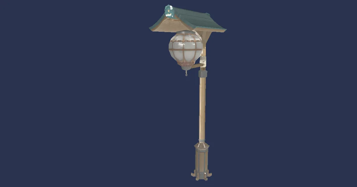 Far Eastern Lamppost - 3D render