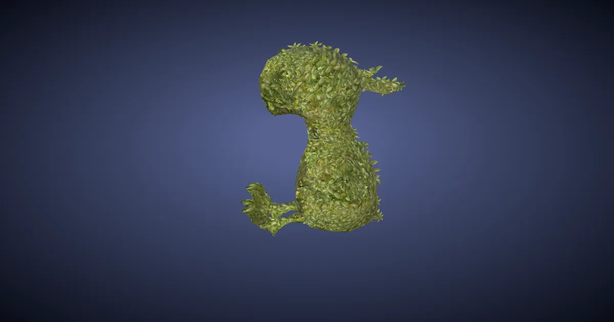 Illuminated Topiary Chocobo - 3D render
