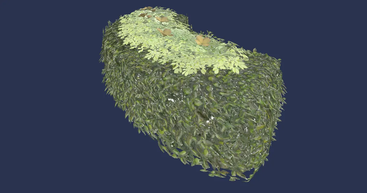 3D-Ansicht von Viertel-Hecke