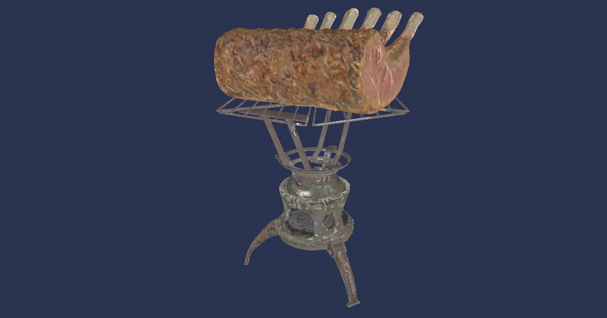 Rendu 3D de Fourneau de chasseur d'extérieur